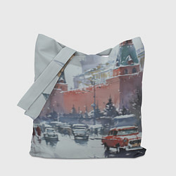 Сумка-шопер Старинная Москва - новый год, цвет: 3D-принт
