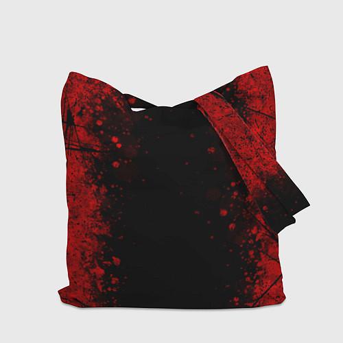 Сумка-шоппер Эмблема hitman на черном фоне / 3D-принт – фото 2