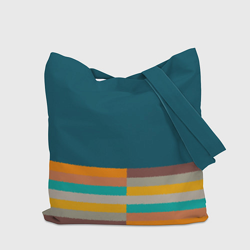 Сумка-шоппер Индиго и шумовой градиент заката с текстурой / 3D-принт – фото 2