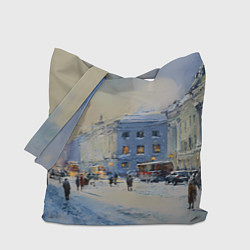 Сумка-шопер Зимний праздничный Питер, цвет: 3D-принт