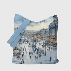 Сумка-шопер Новогодние гуляния в Питере, цвет: 3D-принт