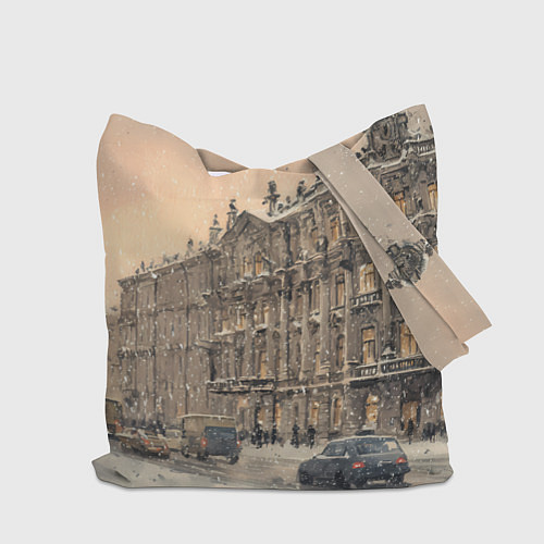 Сумка-шоппер Зима в Санкт-Петербурге / 3D-принт – фото 2