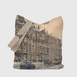 Сумка-шопер Зима в Санкт-Петербурге, цвет: 3D-принт