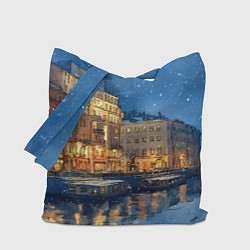 Сумка-шопер Новогодняя ночь Санкт-Петербурга, цвет: 3D-принт