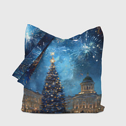 Сумка-шопер Новый год Санкт-Петербург, цвет: 3D-принт