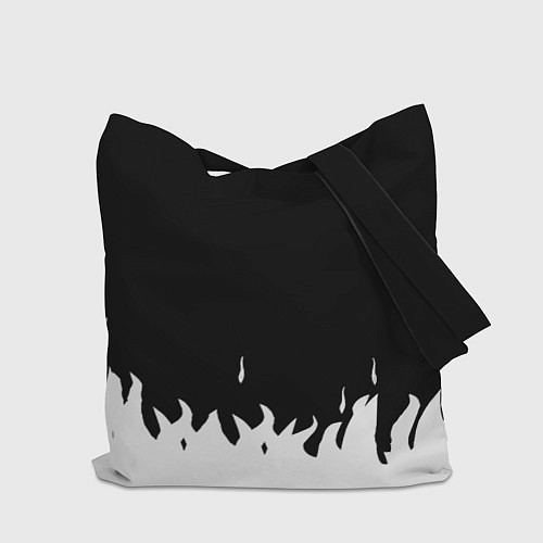 Сумка-шоппер Ювентус белый огонь текстура / 3D-принт – фото 2