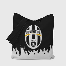 Сумка-шоппер Ювентус белый огонь текстура