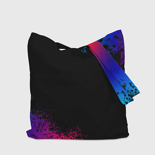 Сумка-шоппер Бавария Мюнхен краски неон градиент / 3D-принт – фото 2