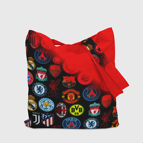 Сумка-шоппер Манчестер Юнайтед логотипы команд / 3D-принт – фото 2