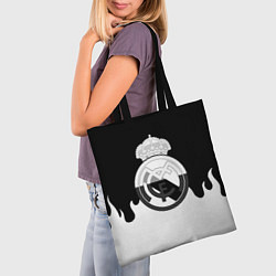 Сумка-шопер Реал Мадрид огонь белый, цвет: 3D-принт — фото 2