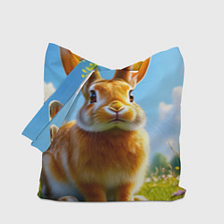 Сумка-шоппер Солнечный кролик на лугу