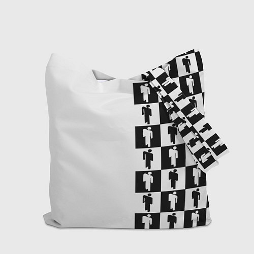 Сумка-шоппер Ювентус паттерн люди / 3D-принт – фото 2