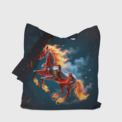 Сумка-шоппер Огненная лошадь киборг
