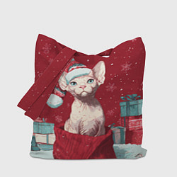 Сумка-шоппер Сфинкс новогодняя кошка