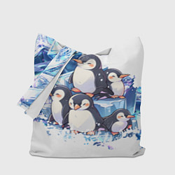 Сумка-шоппер Пингвины и лёд