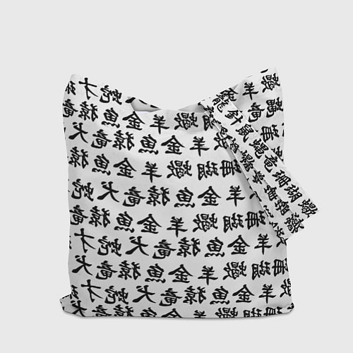 Сумка-шоппер Реал Мадрид япония символы / 3D-принт – фото 2