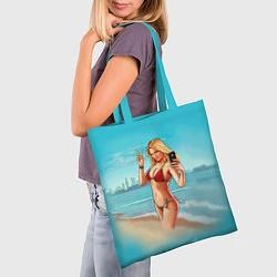 Сумка-шопер GTA 5: Sea Girl, цвет: 3D-принт — фото 2