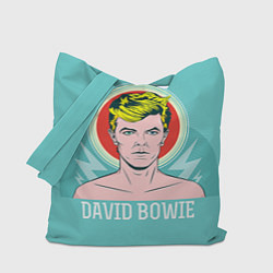 Сумка-шопер David Bowie: pop-art, цвет: 3D-принт