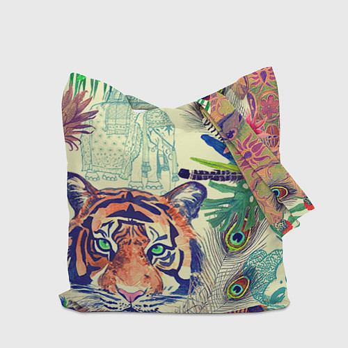 Сумка-шоппер Индийский тигр / 3D-принт – фото 2