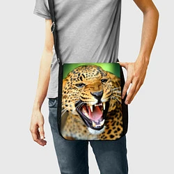 Сумка на плечо Свирепый леопард, цвет: 3D-принт — фото 2