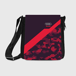 Сумка на плечо Audi: Red Pixel, цвет: 3D-принт