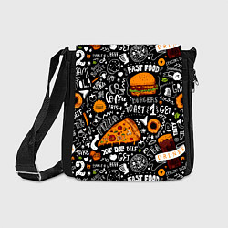 Сумка на плечо Fast Food, цвет: 3D-принт