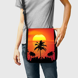 Сумка на плечо Пальмы на фоне моря, цвет: 3D-принт — фото 2