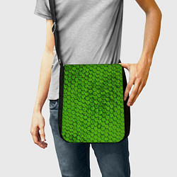Сумка на плечо Зелёная чешуя, цвет: 3D-принт — фото 2