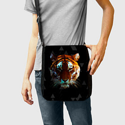 Сумка на плечо Тигр стиль Low poly, цвет: 3D-принт — фото 2