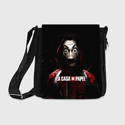 Сумка на плечо РИСУНОК БУМАЖНЫЙ ДОМ - LA CASA DE PAPEL BELLA CIAO, цвет: 3D-принт