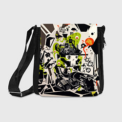 Сумка на плечо Cyber pattern Skull Vanguard Fashion, цвет: 3D-принт
