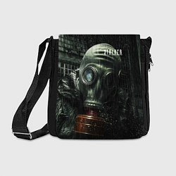 Сумка на плечо STALKER одиночка в противогазе, цвет: 3D-принт