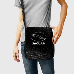 Сумка на плечо Jaguar с потертостями на темном фоне, цвет: 3D-принт — фото 2