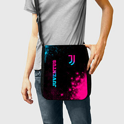 Сумка на плечо Juventus - neon gradient: надпись, символ, цвет: 3D-принт — фото 2