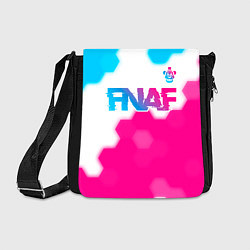 Сумка на плечо FNAF neon gradient style: символ сверху, цвет: 3D-принт