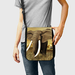 Сумка на плечо Могучий слон, цвет: 3D-принт — фото 2