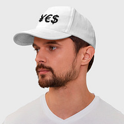 Бейсболка YE$, цвет: белый — фото 2