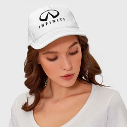 Бейсболка Infiniti logo, цвет: белый — фото 2