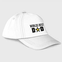 Бейсболка Worlds Best Dad, цвет: белый