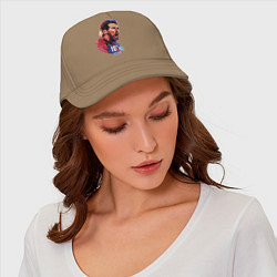 Бейсболка Lionel Messi Barcelona Argentina Football, цвет: миндальный — фото 2