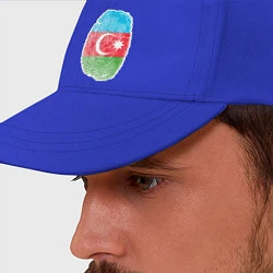 Бейсболка Азербайджан - Отпечаток, цвет: синий — фото 2