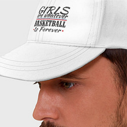 Бейсболка Girls & Basketball, цвет: белый — фото 2