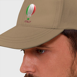 Бейсболка 3d aerostat Italy flag, цвет: миндальный — фото 2