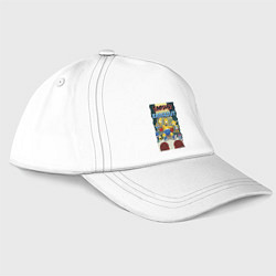 Бейсболка Гомер Симпсон на боксёрском ринге, цвет: белый