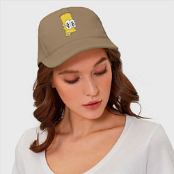 Бейсболка Bart Simpson - glitch, цвет: миндальный — фото 2