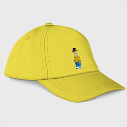 Бейсболка Гомер Симпсон - жизнь головореза - татуха, цвет: желтый