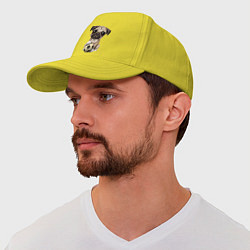 Бейсболка Футбол - Мопс, цвет: желтый — фото 2