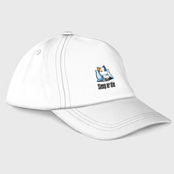 Бейсболка Sleep or die - motto, цвет: белый