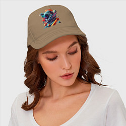 Бейсболка Космонавт в кубизме, цвет: миндальный — фото 2