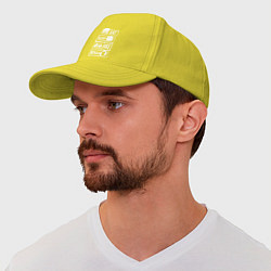 Бейсболка Еда сон поход, цвет: желтый — фото 2